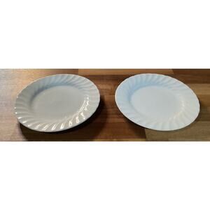Johnson Bros White Regency Swirl Bread Butter Dessert Plates 7” England Set of 2